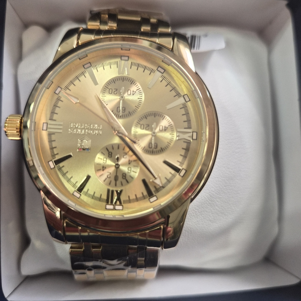 Gold Chronograph  Montres Prestige Watch By Invicta